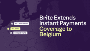 Map showing Brite Payments coverage in the Benelux region